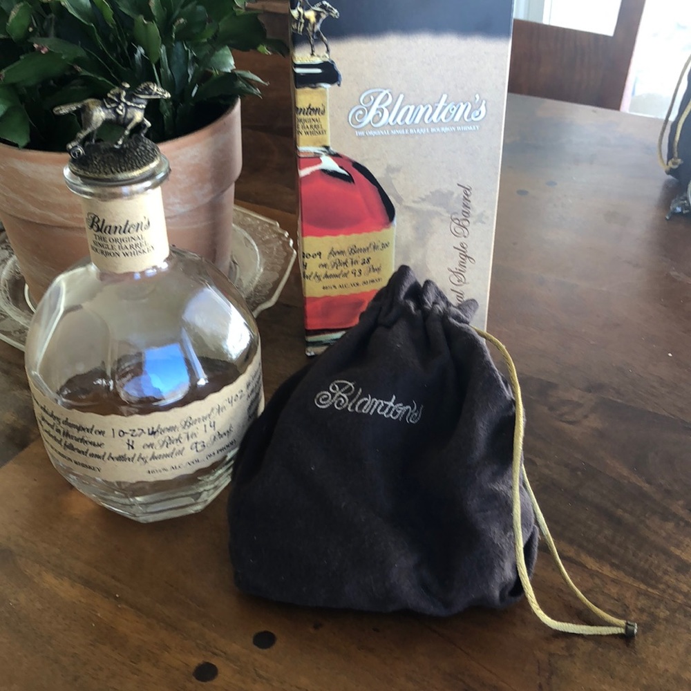 Blantons bourbon bottles